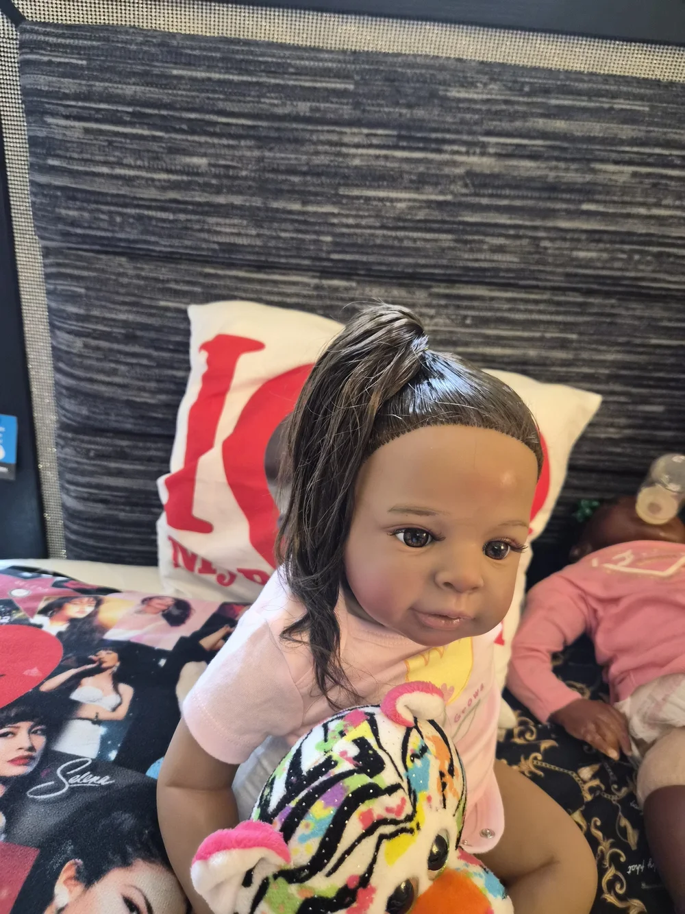 Baby Doll with Pink Outfit and Multicolor Plush Tiger - Kids Toys